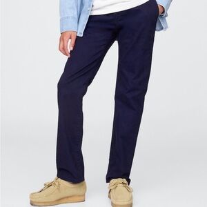 GAP kids uniform straight-fit stretch khakis, dark night, 14 slim